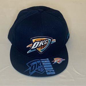 OKC Thunder New Era 9Fifty SnapBack Adjustable Hat Navy And Blue Color